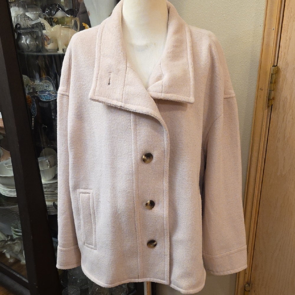 Ann Taylor Factory Light Pink Pea Coat XL